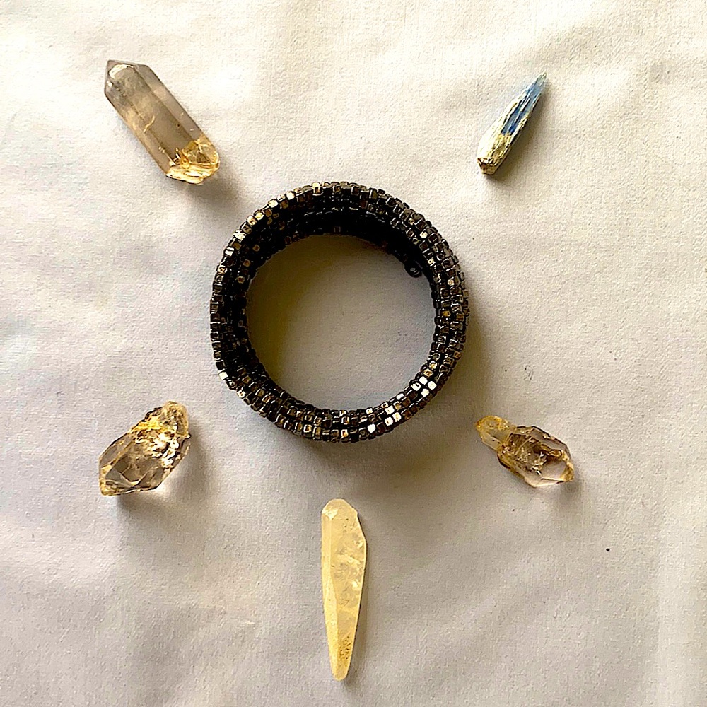 Guess Marciano Hematite Stretch Stacked Bracelet